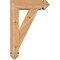 Ekena Millwork Traditional Arts and Crafts Smooth Bracket w/ Offset Brace, Western Red Cedar, 5 1/2"W x 16"D x 24"H BKT0604X16X24TRA03SWR - alternate 4